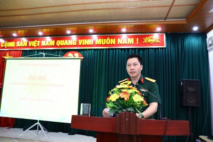 Hoài Đức: 278 đồng chí thuộc lực lượng tự vệ tại chỗ tham gia huấn luyện- Ảnh 2.