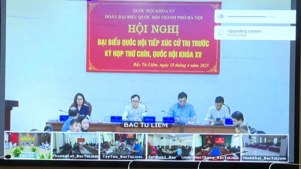 Đại biểu Quốc hội Thành phố Hà Nội tiếp xúc cử tri huyện Hoài Đức, quận Bắc Từ Liêm, Tây Hồ trước kỳ họp thứ Chín Quốc hội khoá XV- Ảnh 1.