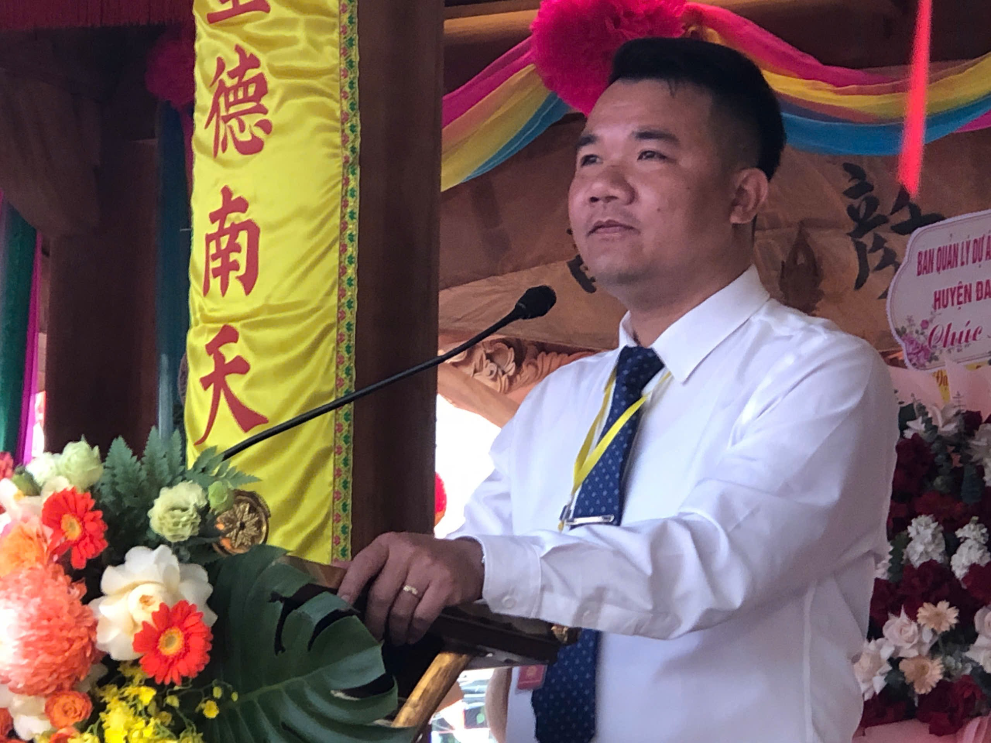 Lễ Tổng kết công tác xây dựng dự án tu bổ, tôn tạo di tích miếu Diều, xã Hồng Hà.- Ảnh 2.