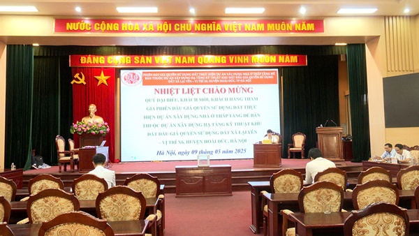 Hoài Đức tổ chức phiên đấu giá quyền sử dụng đất thực hiện dự án xây dựng nhà ở thấp tầng để bán tại vị trí X6, xã Lại Yên- Ảnh 1.