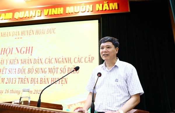 UBND huyện Hoài Đức tổ chức quán triệt, triển khai lấy ý kiến Nhân dân, các ngành, các cấp về Dự thảo Nghị quyết sửa đổi, bổ sung một số điều của Hiến pháp năm 2013- Ảnh 5.