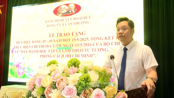 Đảng ủy xã An Thượng tổ chức hội nghị tổng kết 10 năm thực hiện Chỉ thị số 05-CT/TW của Bộ Chính trị về đẩy mạnh học tập và làm theo tư tưởng, đạo đức, phong cách Hồ Chí Minh- Ảnh 4.