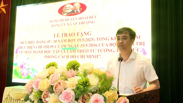 Đảng ủy xã An Thượng tổ chức hội nghị tổng kết 10 năm thực hiện Chỉ thị số 05-CT/TW của Bộ Chính trị về đẩy mạnh học tập và làm theo tư tưởng, đạo đức, phong cách Hồ Chí Minh- Ảnh 6.