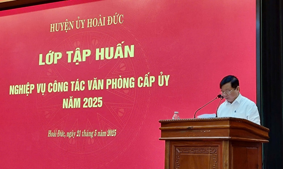 Hoài Đức tập huấn nghiệp vụ công tác văn phòng cấp ủy năm 2025- Ảnh 2.