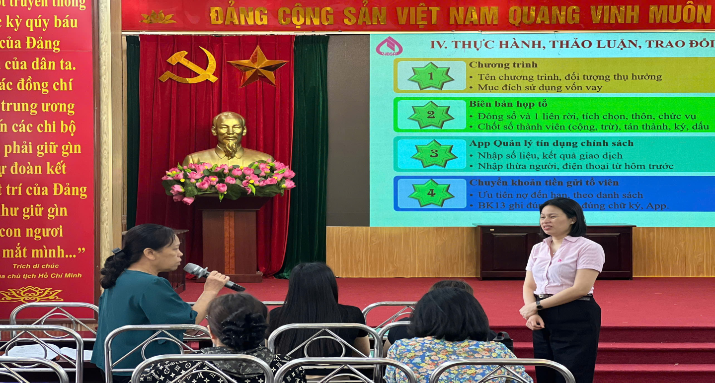 Ngân hàng Chính sách xã hội huyện Hoài Đức tập huấn nghiệp vụ tín dụng chính sách xã hội năm 2025- Ảnh 3.