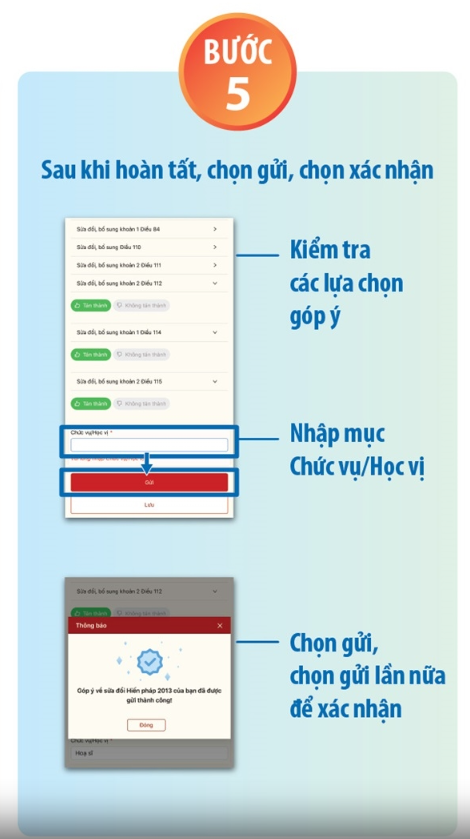 Hướng dẫn 5 bước lấy ý kiến về sửa đổi Hiến pháp năm 2013 trên VneID- Ảnh 5.