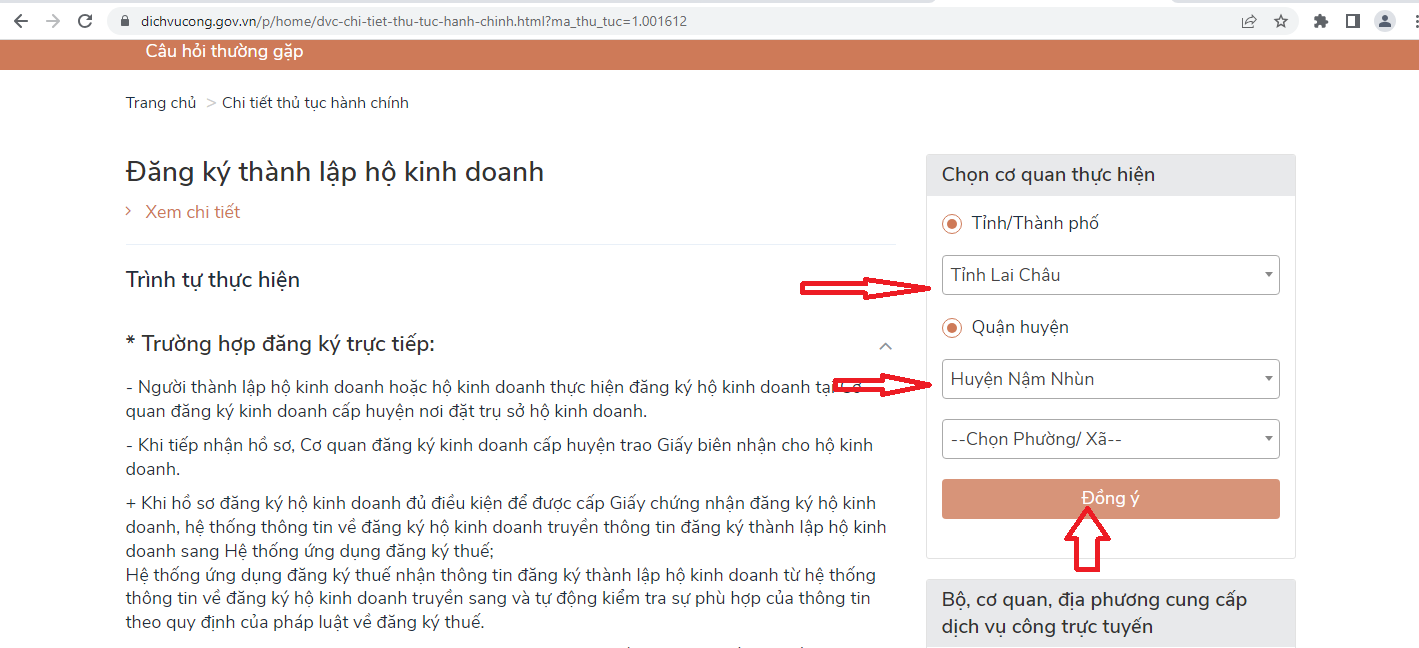 XÃ PHƯỢNG DỰC HƯỚNG DẪN NỘP HỒ SƠ ĐĂNG KÝ HỘ KINH DOANH TRỰC TUYẾN (DVC toàn trình)- Ảnh 5.