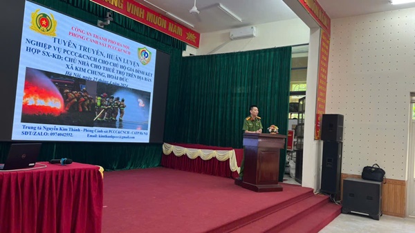 Tuyên truyền, phổ biến kiến thức về phòng cháy chữ cháy và cứu nạn cứu hộ trên địa bàn xã Kim Chung- Ảnh 2.