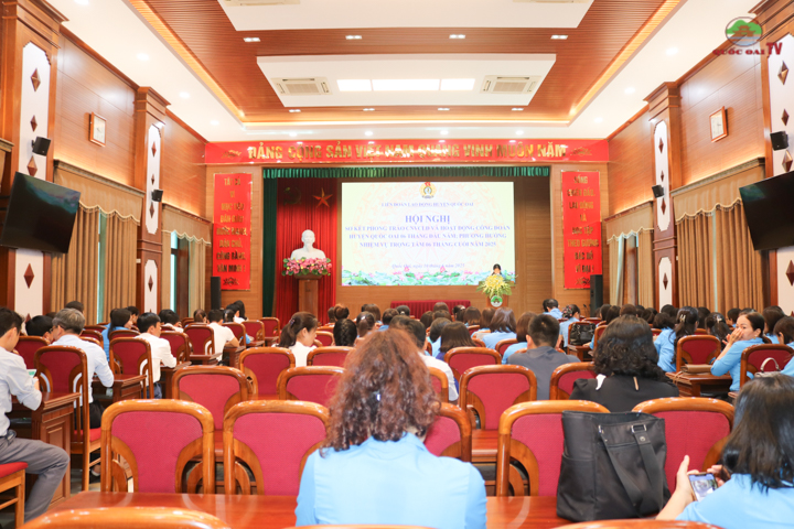 Liên đoàn lao động huyện Quốc Oai sơ kết phong trào CNVCLĐ 6 tháng đầu năm 2025: Nhiều hoạt động thiết thực, lan tỏa sâu rộng- Ảnh 1.