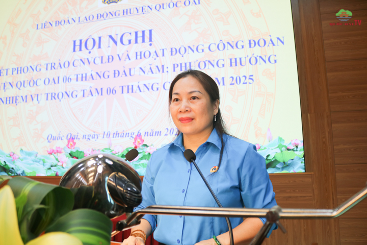 Liên đoàn lao động huyện Quốc Oai sơ kết phong trào CNVCLĐ 6 tháng đầu năm 2025: Nhiều hoạt động thiết thực, lan tỏa sâu rộng- Ảnh 3.