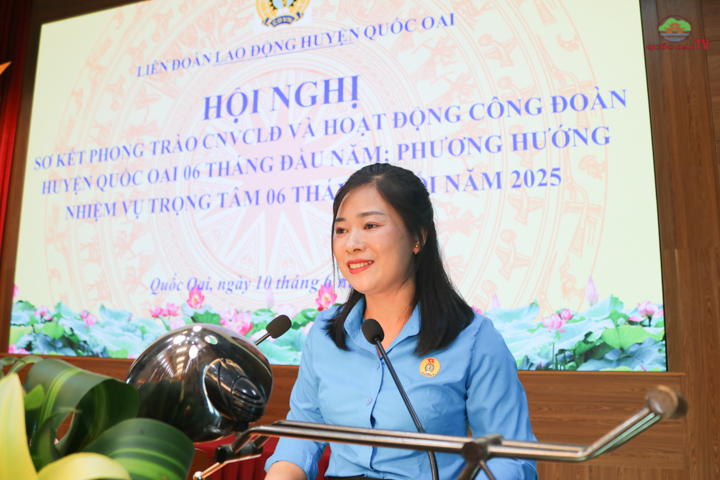 Liên đoàn lao động huyện Quốc Oai sơ kết phong trào CNVCLĐ 6 tháng đầu năm 2025: Nhiều hoạt động thiết thực, lan tỏa sâu rộng- Ảnh 4.