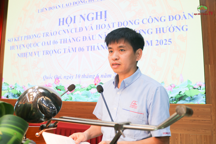 Liên đoàn lao động huyện Quốc Oai sơ kết phong trào CNVCLĐ 6 tháng đầu năm 2025: Nhiều hoạt động thiết thực, lan tỏa sâu rộng- Ảnh 5.
