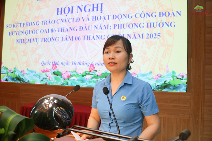 Liên đoàn lao động huyện Quốc Oai sơ kết phong trào CNVCLĐ 6 tháng đầu năm 2025: Nhiều hoạt động thiết thực, lan tỏa sâu rộng- Ảnh 6.