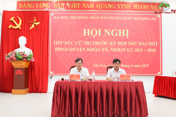 Tổ đại biểu HĐND huyện Quốc Oai tiếp xúc cử tri xã Sài Sơn trước kỳ họp thường lệ giữa năm 2025- Ảnh 2.