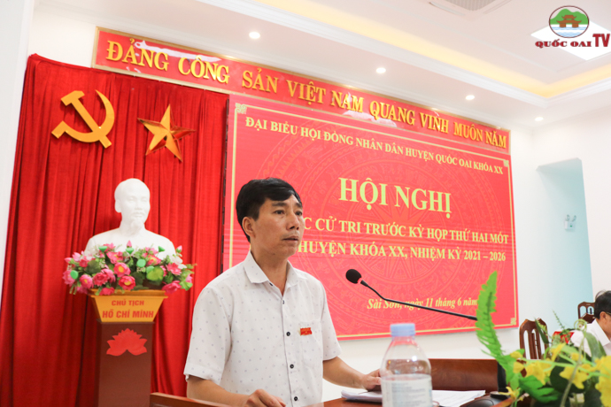 Tổ đại biểu HĐND huyện Quốc Oai tiếp xúc cử tri xã Sài Sơn trước kỳ họp thường lệ giữa năm 2025- Ảnh 3.