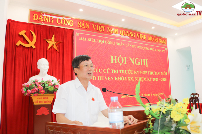 Tổ đại biểu HĐND huyện Quốc Oai tiếp xúc cử tri xã Sài Sơn trước kỳ họp thường lệ giữa năm 2025- Ảnh 6.