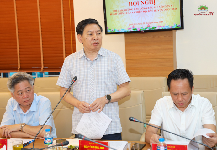 Phó Chủ tịch Thường trực UBND thành phố Hà Nội Lê Hồng Sơn, làm việc với huyện Quốc Oai về sắp xếp đơn vị hành chính cấp xã mới- Ảnh 13.
