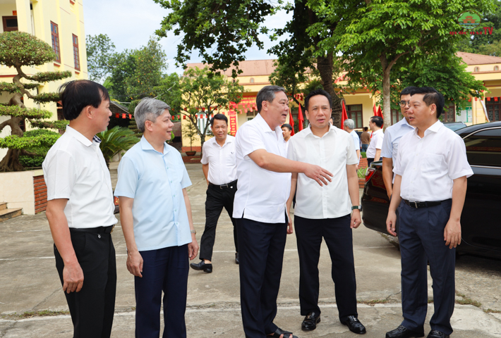 Phó Chủ tịch Thường trực UBND thành phố Hà Nội Lê Hồng Sơn, làm việc với huyện Quốc Oai về sắp xếp đơn vị hành chính cấp xã mới- Ảnh 2.