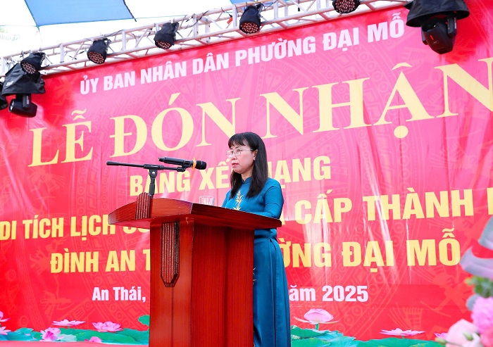 Phường Đại Mỗ đón nhận Bằng xếp hạng di tích cấp Thành phố đối với Đình An Thái- Ảnh 5.