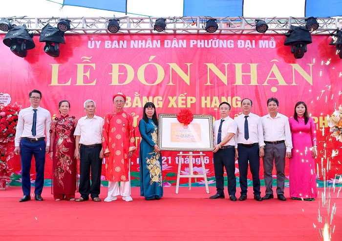 Phường Đại Mỗ đón nhận Bằng xếp hạng di tích cấp Thành phố đối với Đình An Thái- Ảnh 3.