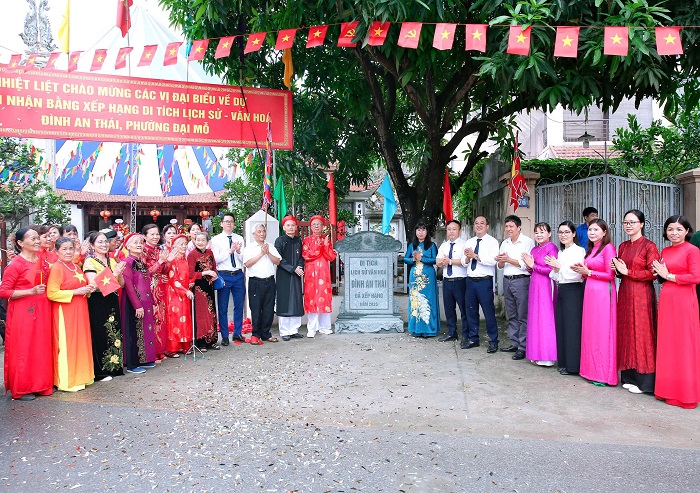 Phường Đại Mỗ đón nhận Bằng xếp hạng di tích cấp Thành phố đối với Đình An Thái- Ảnh 4.