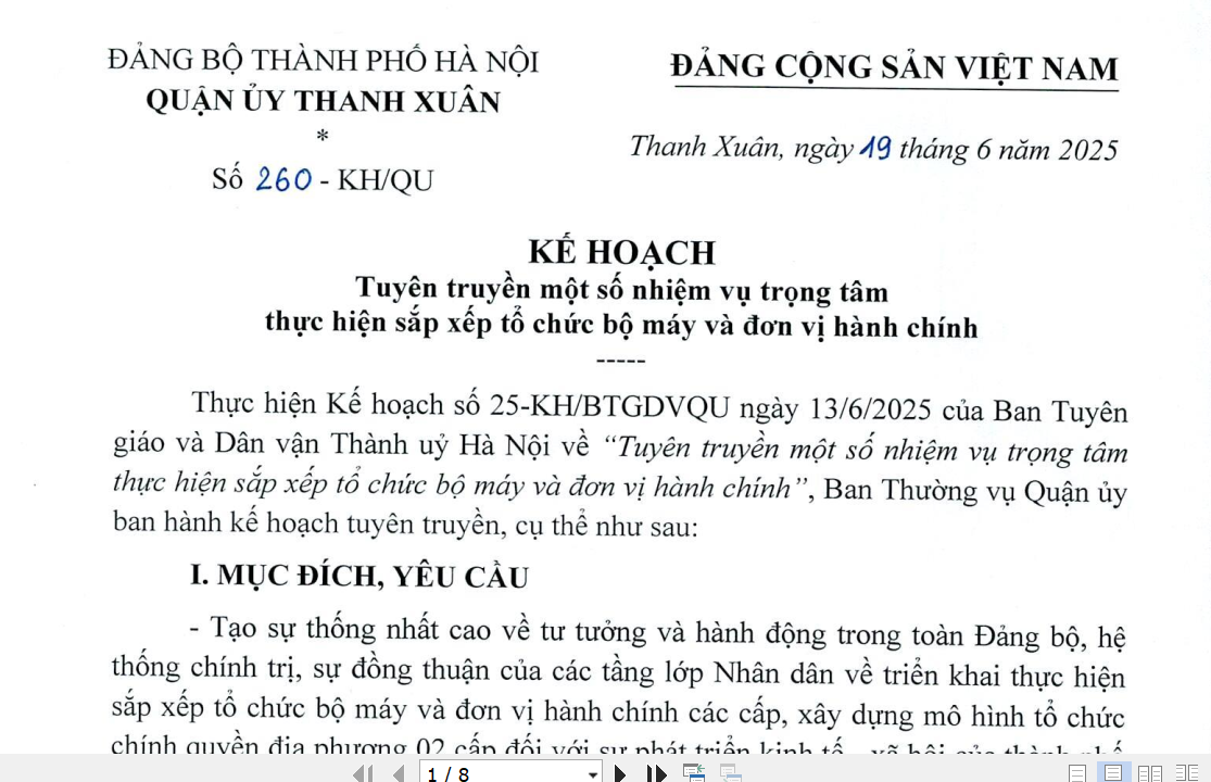 Kế hoạch số 260/KH-QU về tuyên truyền một số nhiệm vụ trọng tâm thực hiện sắp xếp tổ chức bộ máy và đơn vị hành chính- Ảnh 1.