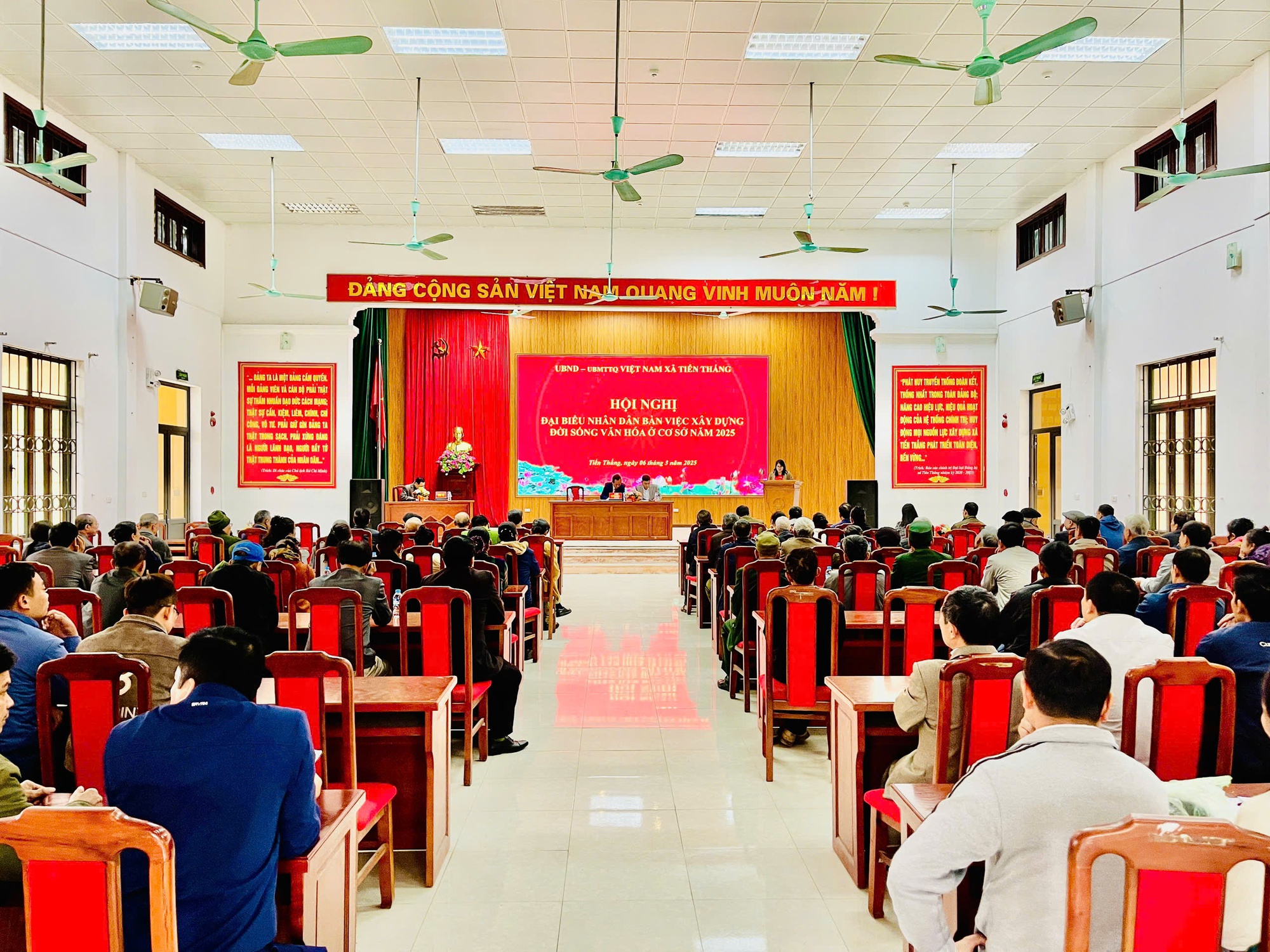 Xã Tiến Thắng tổ chức hội nghị đại biểu nhân dân bàn việc xây dựng đời sống văn hóa ở cơ sở năm 2025- Ảnh 1.