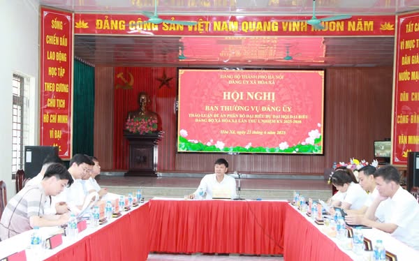 ĐẢNG ỦY XÃ HÒA XÁ (MỚI) TỔ CHỨC CÁC HỘI NGHỊ BAN THƯỜNG VỤ, BAN CHẤP HÀNH ĐẢNG BỘ XÃ ĐỂ VẬN HÀNH THỬ NGHIỆM THEO MÔ HÌNH CHÍNH QUYỀN ĐỊA PHƯƠNG 2 CẤP- Ảnh 1.