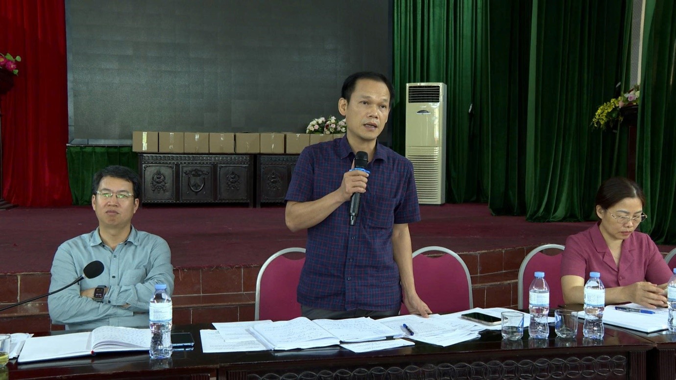 Chủ tịch UBND huyện Hoài Đức Nguyễn Hoàng Trường đối thoại với công dân thôn Phú Vinh về kết quả kiểm tra, giải quyết đơn của công dân- Ảnh 4.