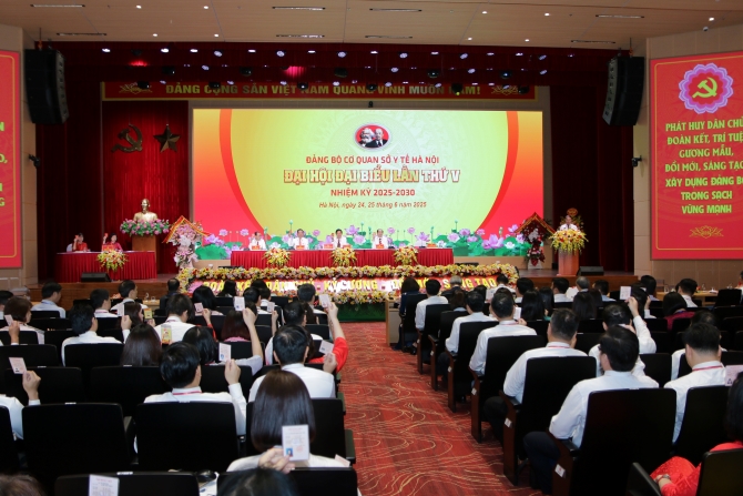 Đại hội đại biểu Đảng bộ cơ quan Sở Y tế Hà Nội lần thứ V, nhiệm kỳ 2025 – 2030- Ảnh 6.