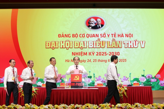 Đại hội đại biểu Đảng bộ cơ quan Sở Y tế Hà Nội lần thứ V, nhiệm kỳ 2025 – 2030- Ảnh 7.