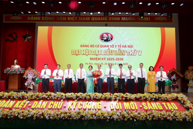 Đại hội đại biểu Đảng bộ cơ quan Sở Y tế Hà Nội lần thứ V, nhiệm kỳ 2025 – 2030- Ảnh 8.