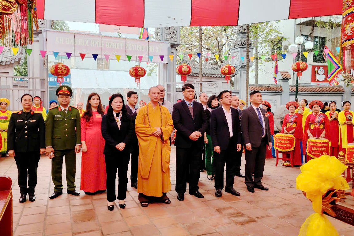 Phường Khương Đình tổ chức khai mạc Lễ hội truyền thống đình Khương Hạ năm 2025- Ảnh 1.