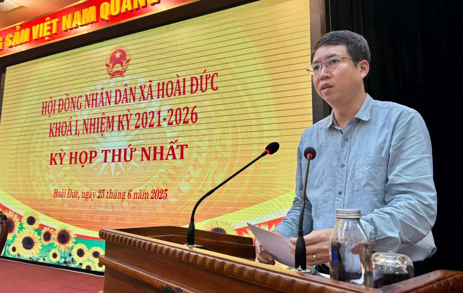 HĐND xã Hoài Đức vận hành thử nghiệm kỳ họp thứ nhất, nhiệm kỳ 2021-2026- Ảnh 2.