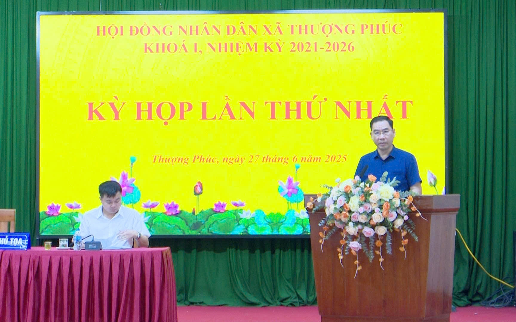 Hội đồng nhân dân xã Thượng Phúc tổ chức vận hành thử nghiệm kỳ họp lần thứ nhất
