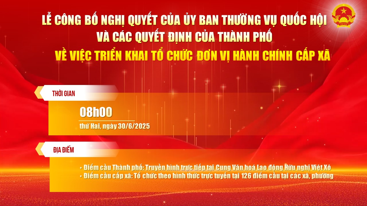 Lễ công bố các Nghị quyết và Quyết định về việc triển khai tổ chức đơn vị hành chính cấp xã- Ảnh 1.
