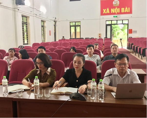 Xã Nội Bài tham dự hội nghị trực tuyến sơ kết vận hành thử nghiệm xã mới do thành ủy Hà Nội tổ chức- Ảnh 1.