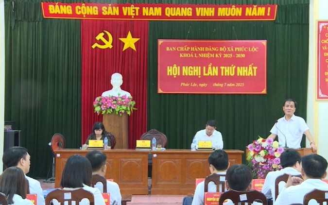Xã Phúc Lộc vận hành thử nghiệm cơ chế họp Ban Chấp hành Đảng bộ xã