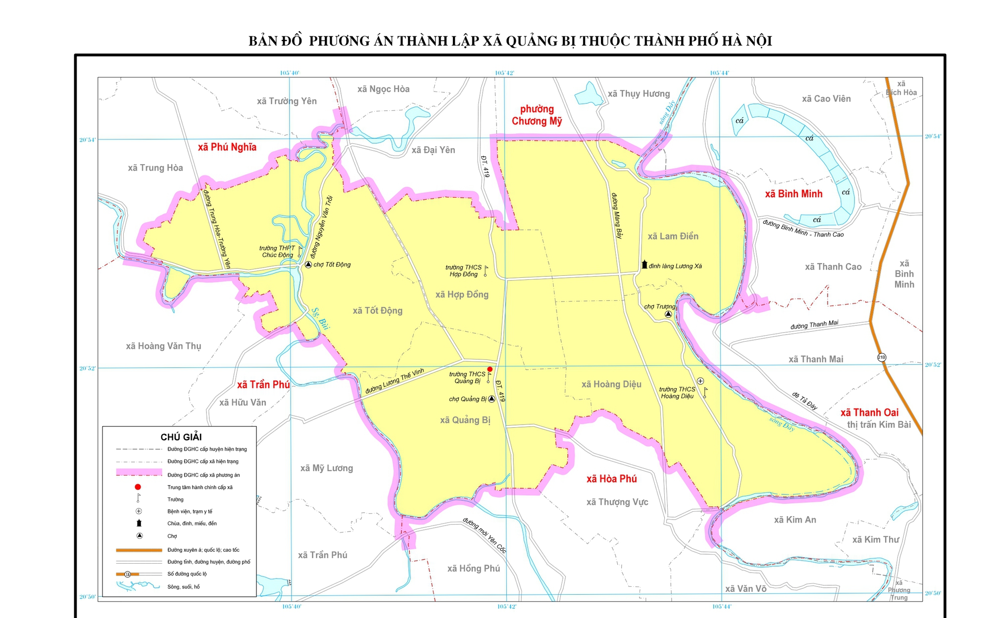 Bản đồ hành chính xã Quảng Bị - Tp Hà Nội