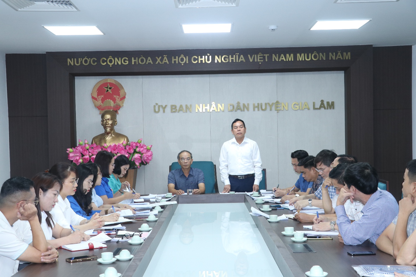 XÃ GIA LÂM TỔ CHỨC HỘI NGHỊ VẬN HÀNH THỬ BỘ MÁY MTTQ VIỆT NAM CẤP XÃ- Ảnh 2.
