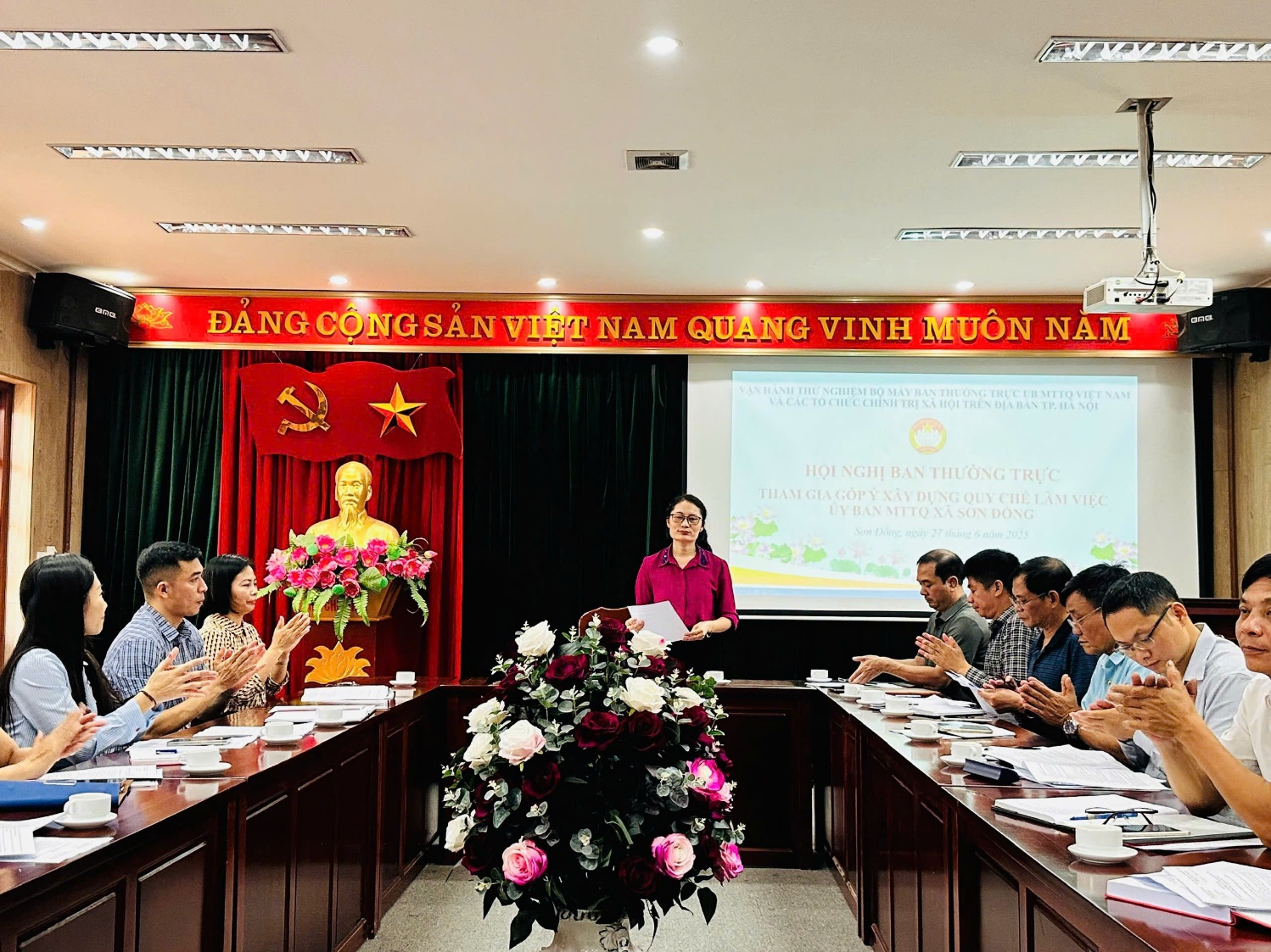 MTTQ xã Sơn Đồng (mới) vận hành thử bộ máy- Ảnh 1.