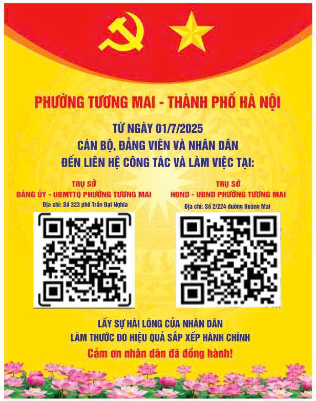 BÀI GIỚI THIỆU VỀ ĐỊA GIỚI HÀNH CHÍNH, CƠ CẤU TỔ CHỨC PHƯỜNG TƯƠNG MAI - THÀNH PHỐ HÀ NỘI- Ảnh 2.