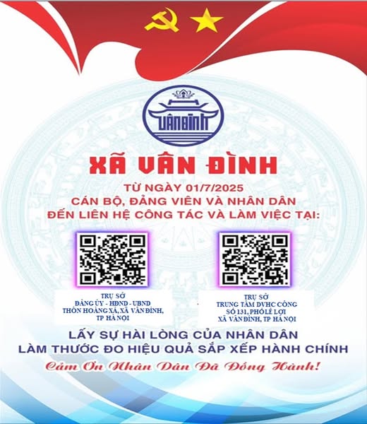 ĐỊA CHỈ TRỤ SỞ CÁC CƠ QUAN XÃ VÂN ĐÌNH- Ảnh 1.