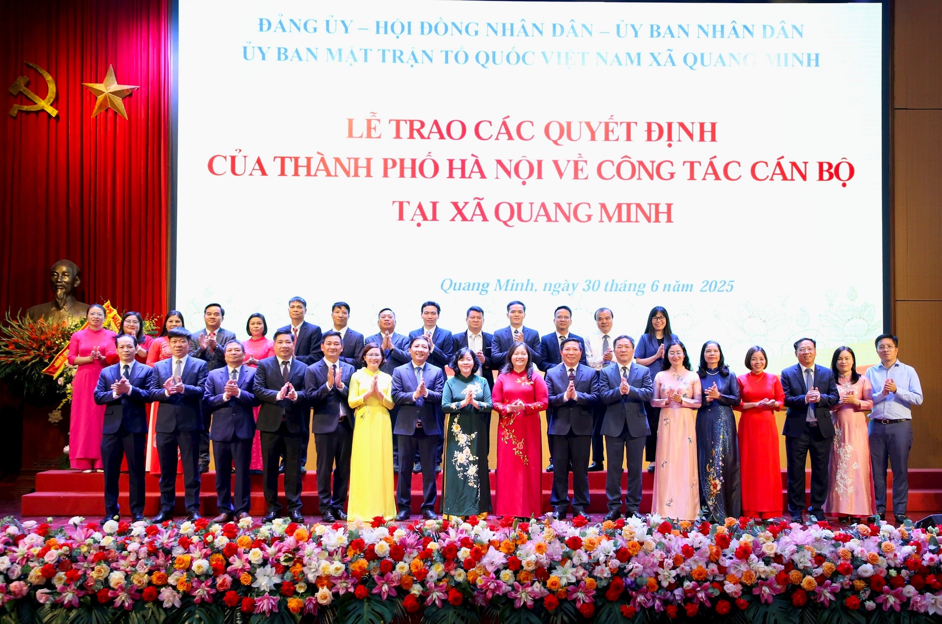 Ông Lê Sỹ Cường làm Chủ tịch Ủy ban MTTQ xã Quang Minh- Ảnh 3.