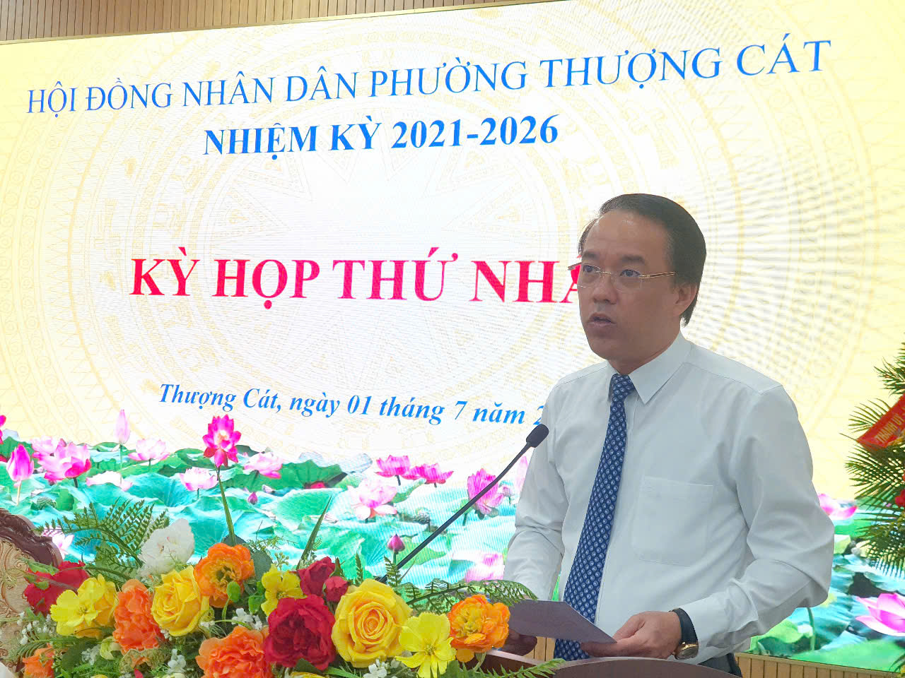 HĐND phường Thượng Cát tổ chức kỳ họp thứ Nhất, nhiệm kỳ 2021-2026- Ảnh 1.