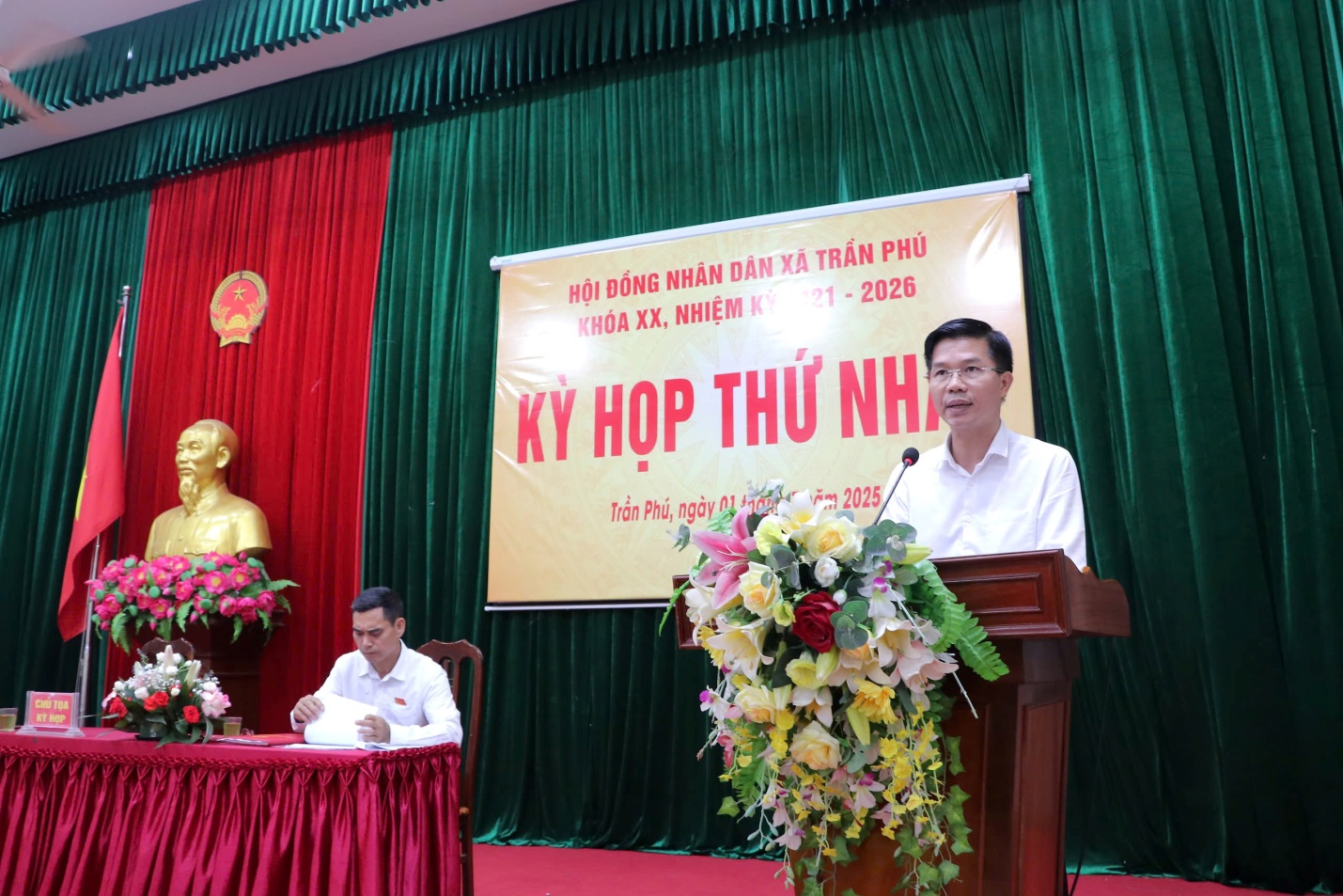 Xã Trần Phú tổ chức Thành công kỳ họp thứ nhất, HĐND xã khóa XX, nhiệm kỳ 2021-2026- Ảnh 3.