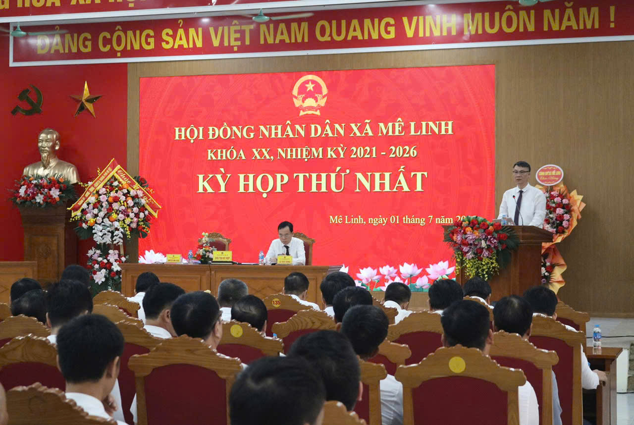 HĐND xã Mê Linh tổ chức kỳ họp thứ nhất, nhiệm kỳ 2021-2026- Ảnh 1.