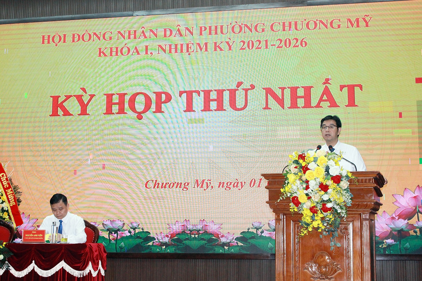 Kỳ họp thứ Nhất, HĐND phường Chương Mỹ khóa I, nhiệm kỳ 2021-2026- Ảnh 3.