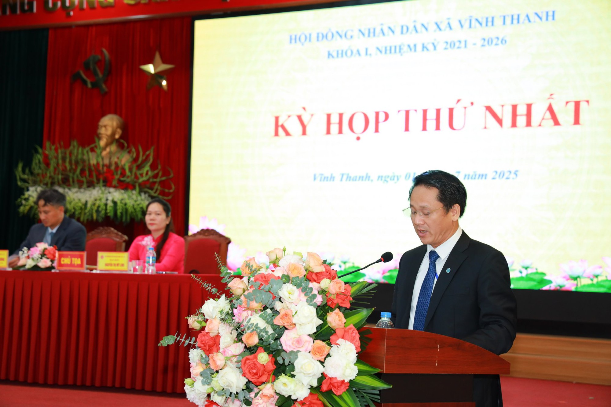 HĐND XÃ VĨNH THANH TỔ CHỨC KỲ HỌP THỨ NHẤT- Ảnh 4.