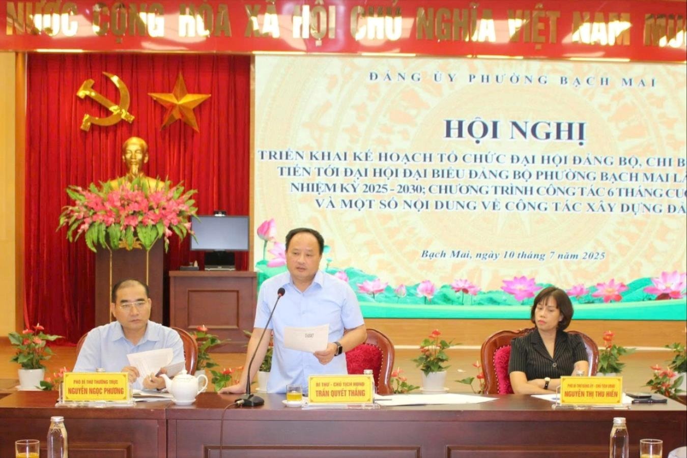 Phường Bạch Mai tổ chức Hội nghị triển khai Kế hoạch tổ chức Đại hội đại biểu Đảng bộ phường Bạch Mai lần thứ I, nhiệm kỳ 2025 - 2030;- Ảnh 4.